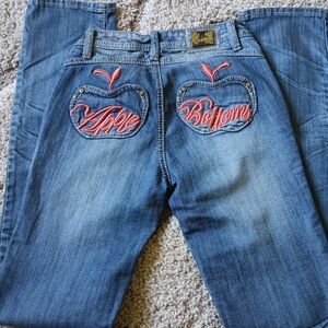 Apple Bottoms Denim Skinny Jeans with Pink Detail